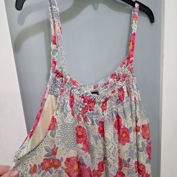 Torrid Floral Tank Top 4X Blue Pink Plus Size Sleeveless Blouse - Picture 6 of 10